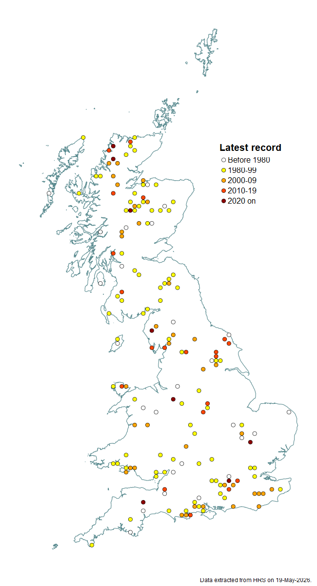 Distribution map for Melanogaster aerosa