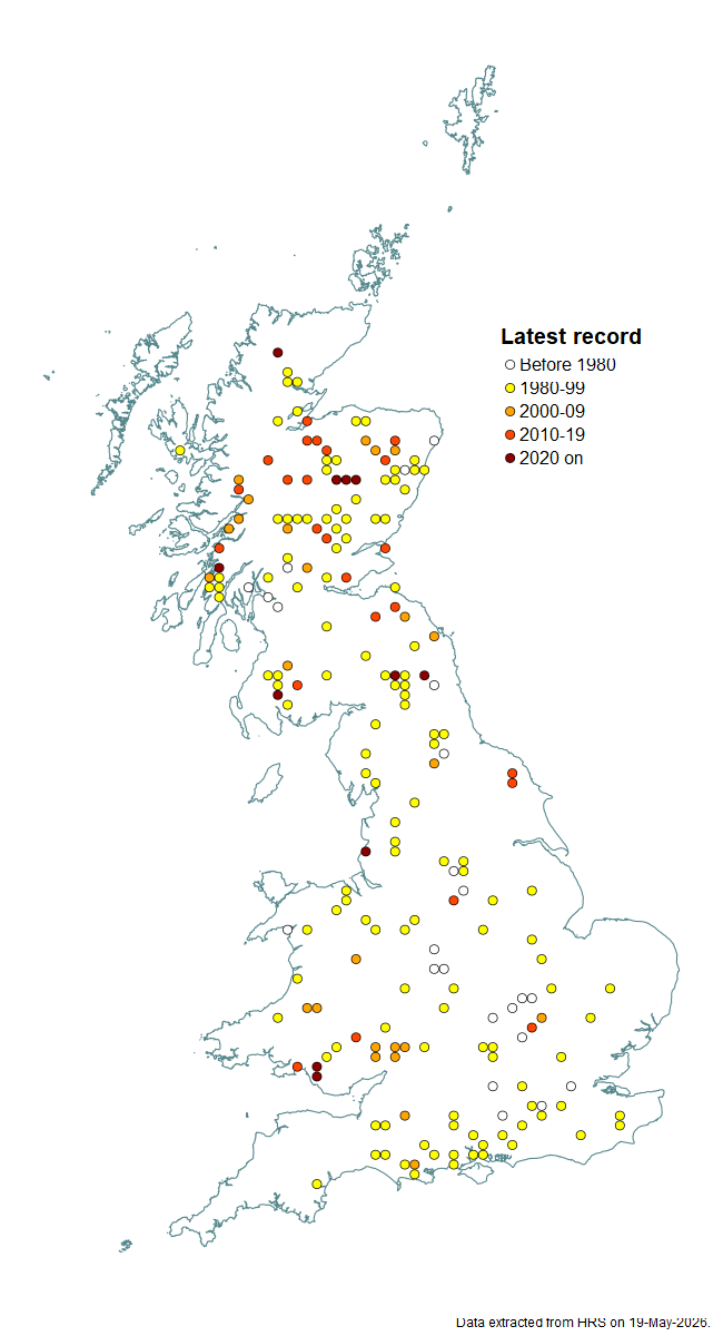 Distribution map for Parasyrphus lineola