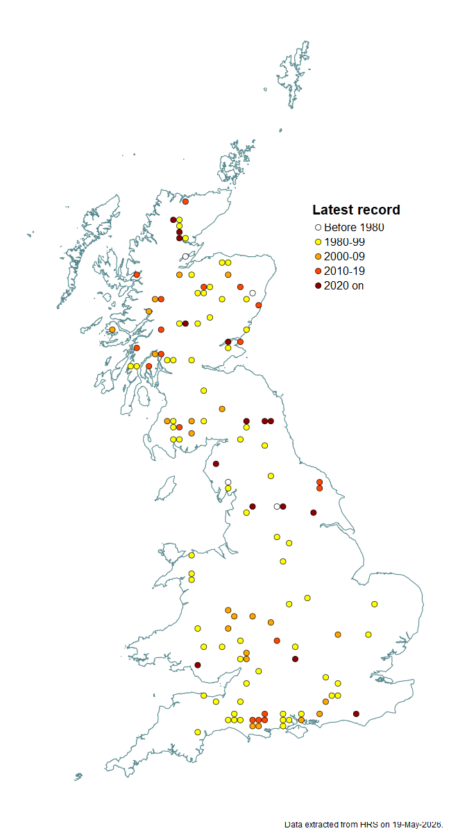 Distribution map for Parasyrphus malinellus