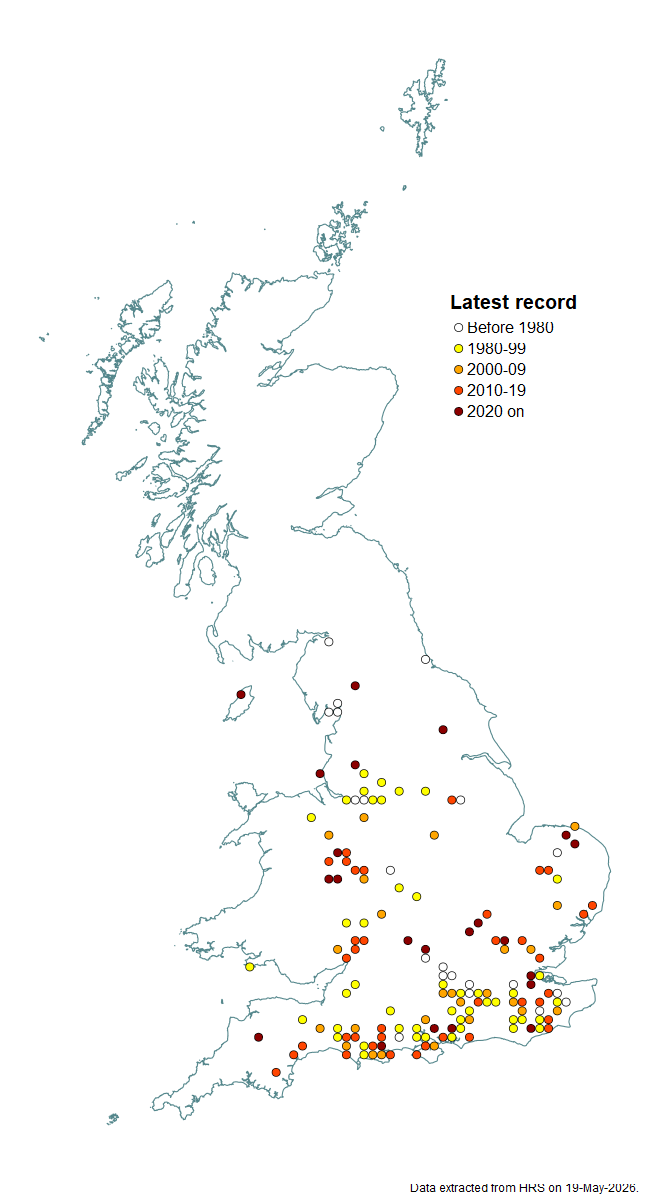 Distribution map for Pipiza lugubris