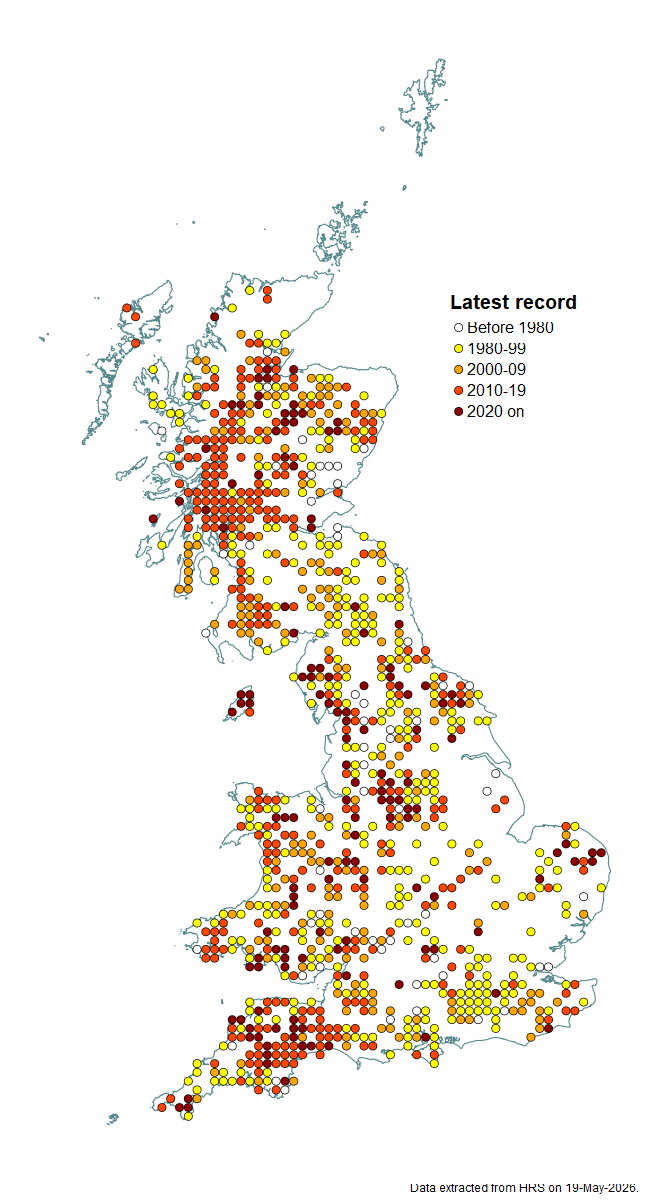 Distribution map for Sphegina clunipes