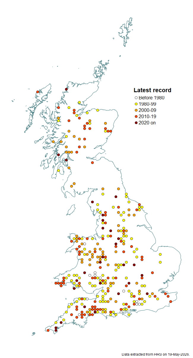 Distribution map for Sphegina verecunda