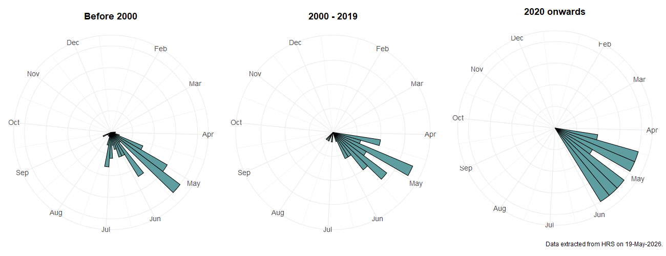 Phenology plots for Anasimyia interpuncta