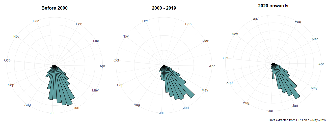 Phenology plots for Anasimyia lineata