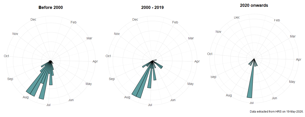Phenology plots for Cheilosia barbata