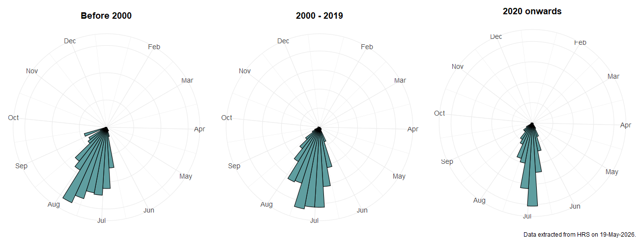 Phenology plots for Chrysotoxum verralli