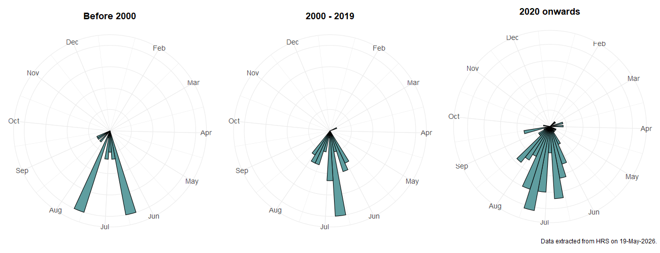 Phenology plots for Eupeodes lapponicus