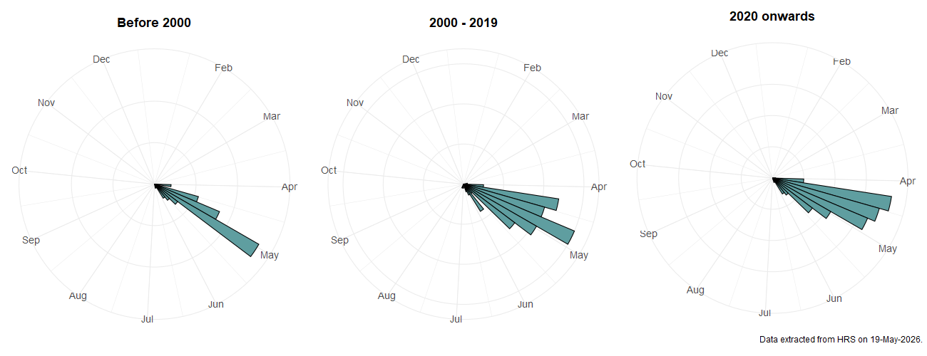 Phenology plots for Meligramma euchromum
