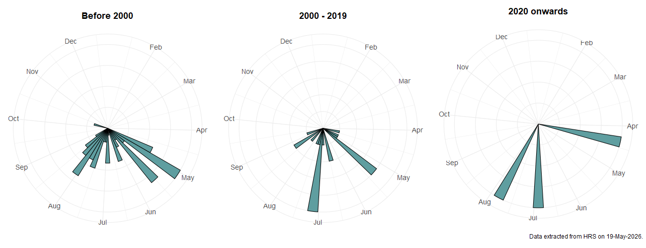 Phenology plots for Neocnemodon latitarsis